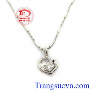 Bộ dây chuyền trái tim đẹp đẹp, thời trang, giao hàng nhanh trên toàn quốc