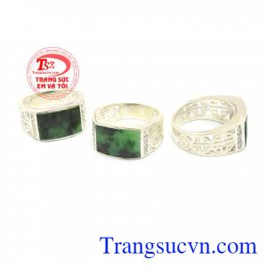 Nhẫn nam ngọc cẩm thạch đẹp