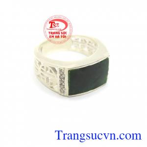 Nhẫn nam ngọc cẩm thạch đẹp