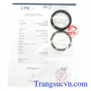 Giấy kiểm định Vòng Ngọc Phỉ Thúy Hạnh Phúc