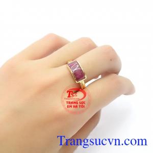 Nhẫn ruby sành điệu