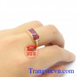 Nhẫn ruby cá tính