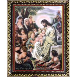 Tranh đá quý Chúa Giê su Bên Trẻ em