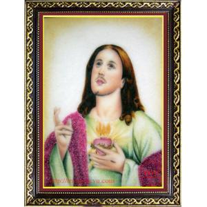 Tranh đá quý CHÚA GIÊ SU TỎ TRÁI TIM