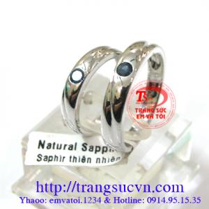 nhẫn cưới sapphire thiên nhiên