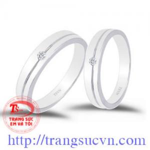Nhẫn cưới vàng trắng