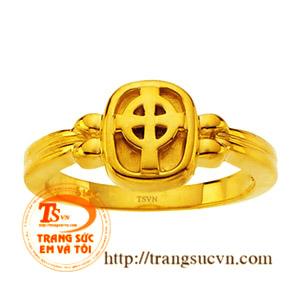 Nhẫn mặt thập giá vàng ta