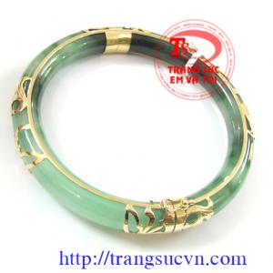 NGọc cẩm thạch đính vàng 14K