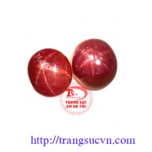 2 Viên ruby sao hàng Lục Yên