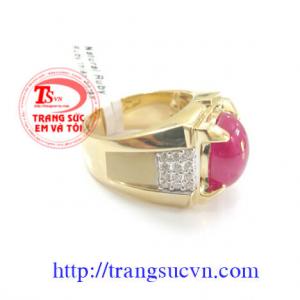 Nhẫn ruby Vàng 18k