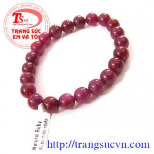 Lắc ruby thiên nhiên 8 ly