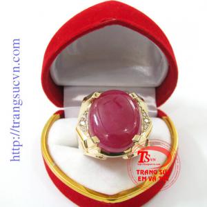 Nhẫn nam ruby Mệnh Hỏa