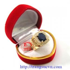 Nhẫn đầu hổ sapphire