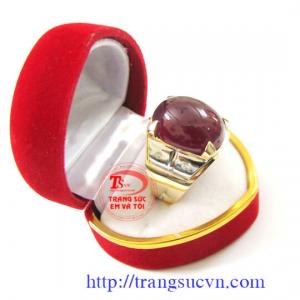 Ruby nhẫn vàng tây