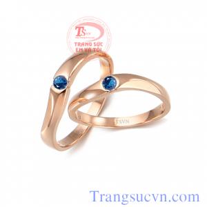 Nhẫn đá sapphire xanh