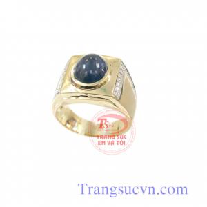 Nhẫn nam sapphire tròn