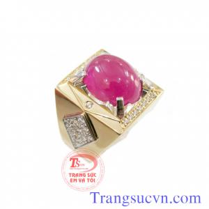 Nhẫn ruby lục yên trong đẹp