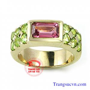 Nhẫn Tourmaline+Peridot