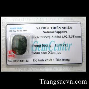 Saphir thiên nhiên kiểm định