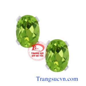 Hoa tai peridot sang