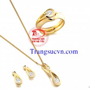 Bộ trang sức đá topaz