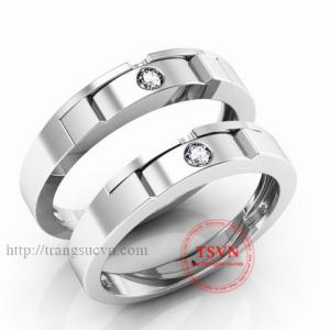 nhẫn cưới vàng trắng