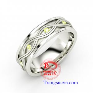 Nhẫn nam peridot chất lượng