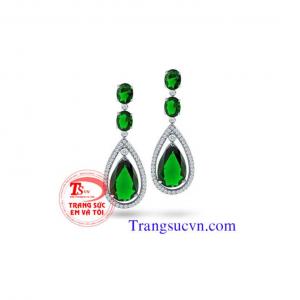 Đôi bông tai Emerald giọt nước đẹp