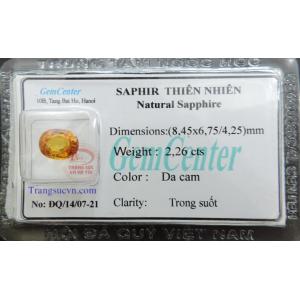 Đá saphire vàng thiên nhiên đẹp 