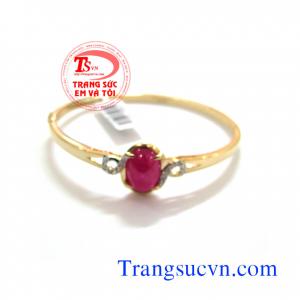 Vòng tay vàng tây ruby