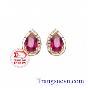 Ruby hoa tai và kim cương tự nhiên