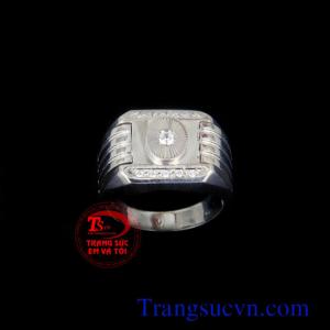 Nhẫn nam đẹp có giấy kiểm định đá quý tự nhiên,Nhẫn nam mặt cặt trắng,vàng trắng sang trọng long lanh,sản phẩm vàng tây,giá cả hợp lý thanh toán khi nhận hàng