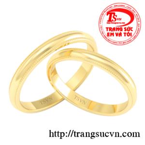 Nhẫn cưới vàng tây thời trang