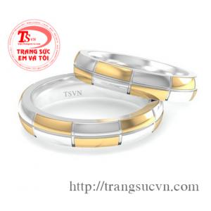 Nhẫn cưới vàng 18K thủy chung