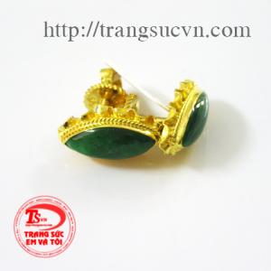 Hoa tai ngọc jadeite cát lộc