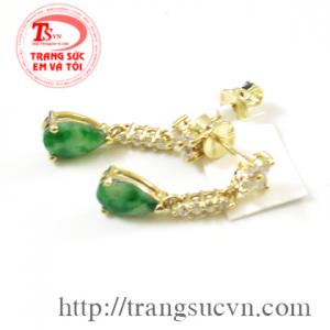 Hoa tai ngọc jadeite mới