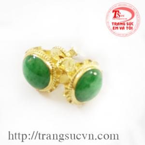 Hoa tai ngọc jadeite cát tường