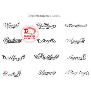 Dây chữ gắn đá quý mang tên bạn