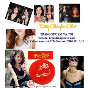 Dây chữ gắn đá quý mang tên bạn