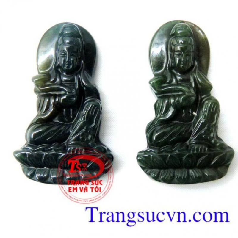 Mặt quan âm lục đậm canxedon 