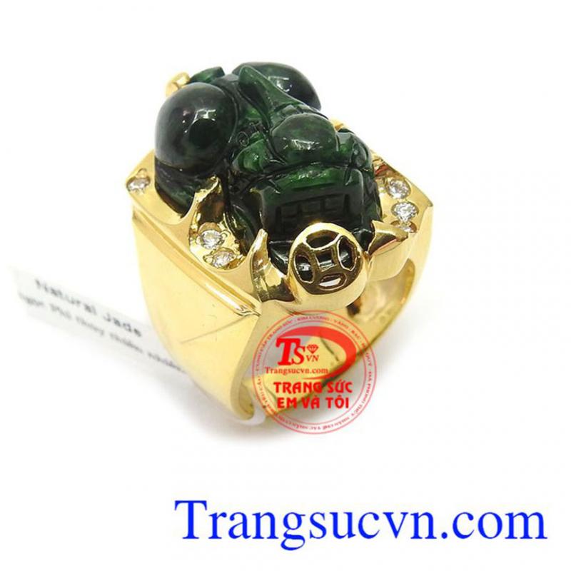Nhẫn nam tì hưu Jadeite