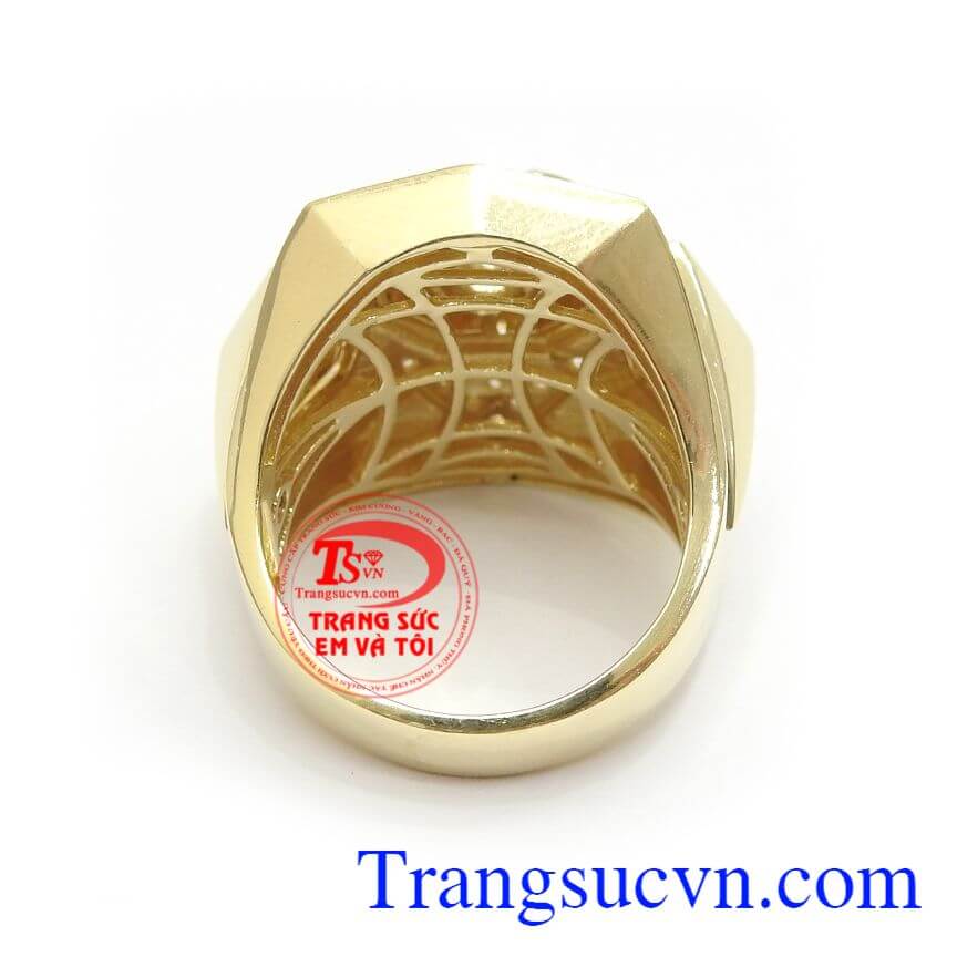 Nhẫn Nam Hàn Quốc Cá Tính bằng vàng 10k bền đẹp, chất lượng, nhẫn nam vàng tây kiểu dáng độc đáo, sắc nét