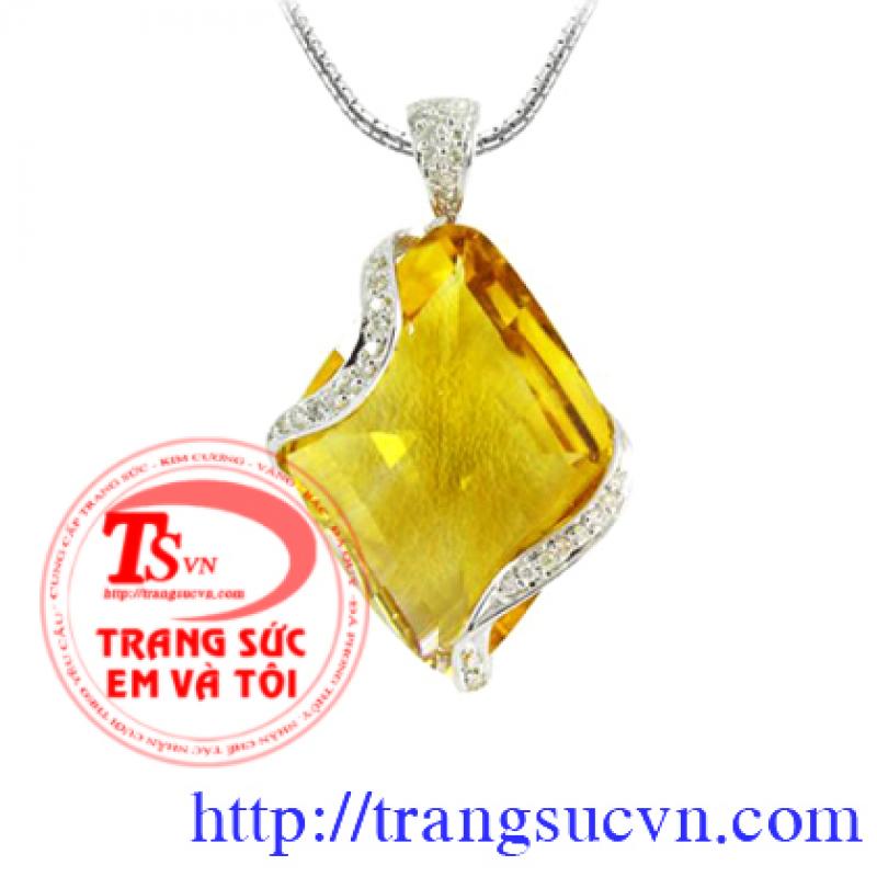 Mặt dây chuyền thạch anh vàng đẹp