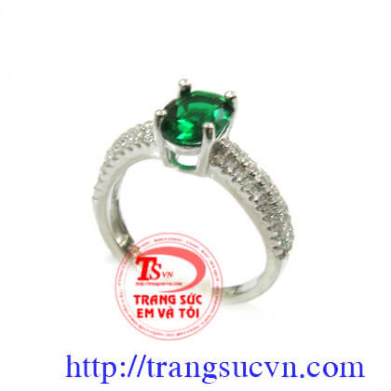 Nhẫn đá màu xanh