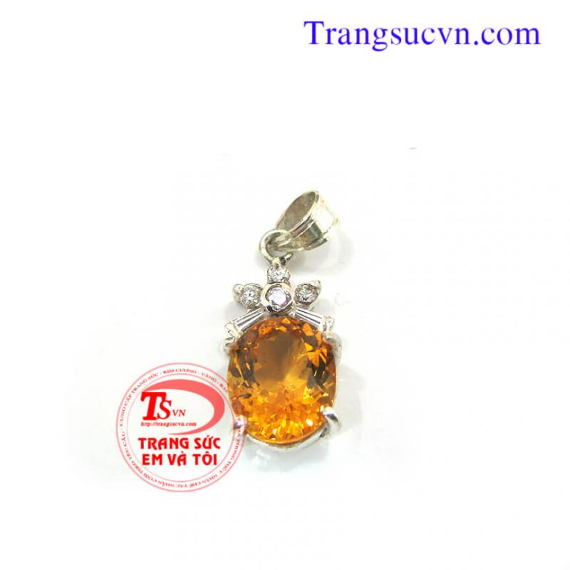 Mặt dây thạch anh vàng tinh tế