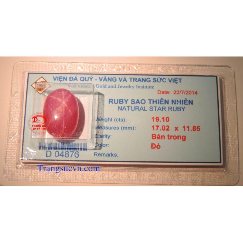 Ruby sao lục yên đẹp