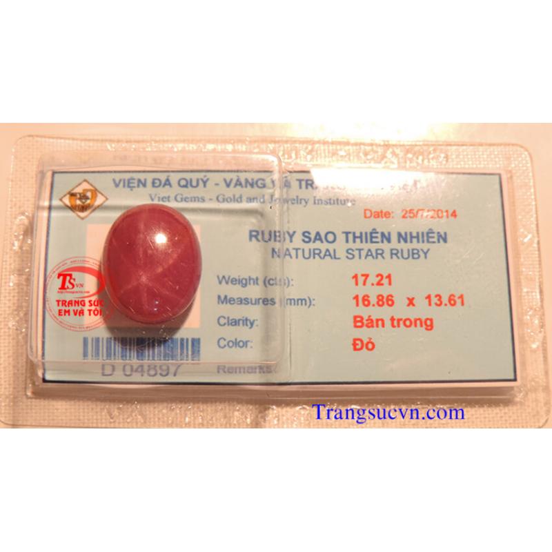 Đá quý ruby sao việt nam