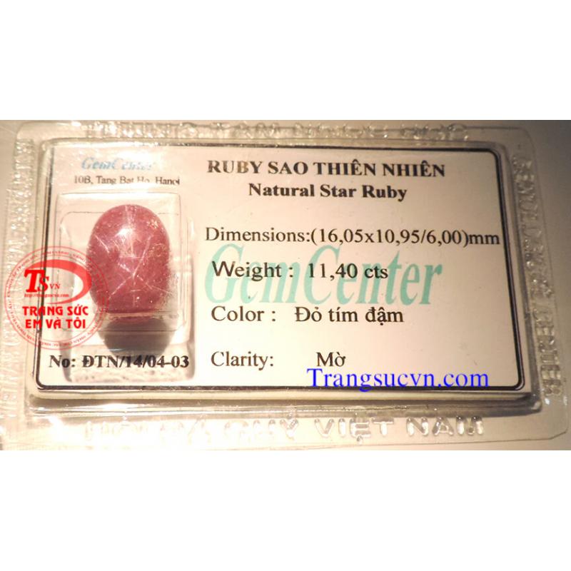 Đá Quý ruby sao tự nhiên việt nam