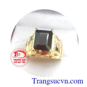 Nhẫn nam Granat vàng 14k