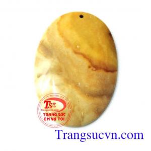 Mặt canxedon oval vàng